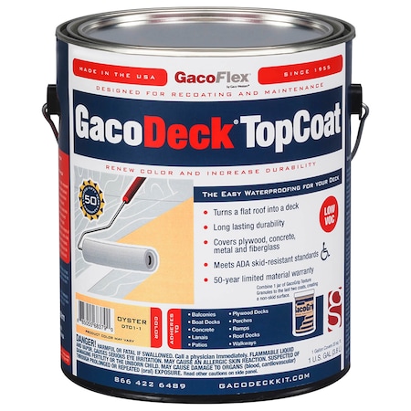 Gaco 1 Gal Oyster GacoDeck Water-Based Elastomeric Top Coat DT01